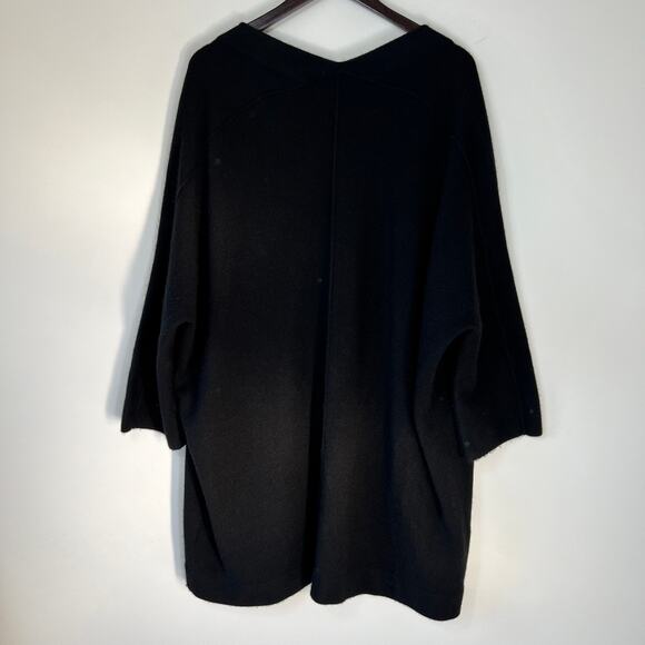Vince. Cashmere Open Front Thick Chunky Cody Sweater Cardigan Black - Picture 5 of 7